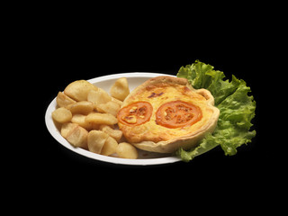 cheese and tomato tart with potatoes