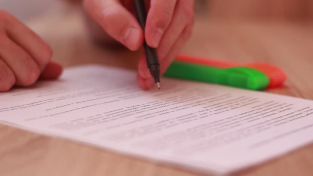 Correcting and marking the text