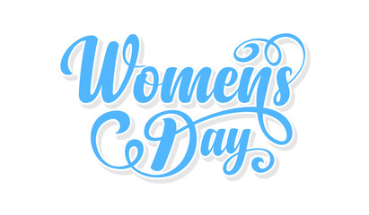 Womens day. Calligraphic text