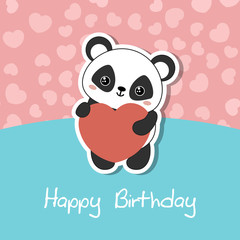 Illustration of cute panda bear