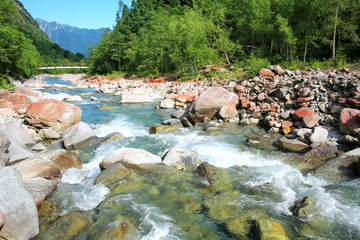 Ribo River in Tessin, Switzerland