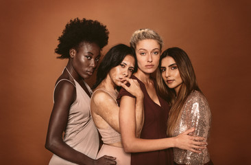 Portrait of stylish young women
