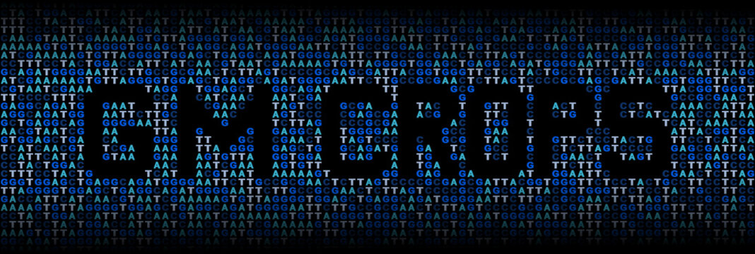 GM Crops Text On DNA Genetic Code Background Illustration