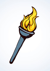 Torch. Vector drawing