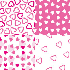 vector seamless background pattern hearts