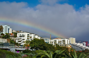 Obraz premium Rainbow over Funchal - Madeira
