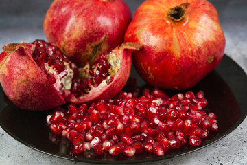 Red juice pomegranate