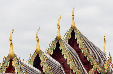 Fototapeta premium The church roof of the temple in Thailand.