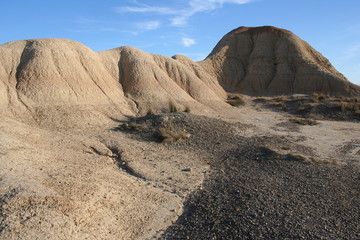 Fototapeta na wymiar Bardenas Reales desert de bardenas castil de Tierra