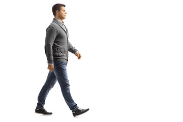 Young man walking