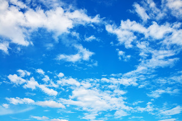Blue sky with clouds - obrazy, fototapety, plakaty