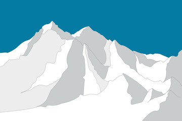Fototapeta premium ilustracja góry Everest