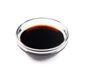 Soy sauce isolated on white background, with clipping path