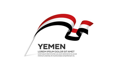 Yemen flag background