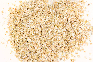 Pile Of Fine Oats On White Background