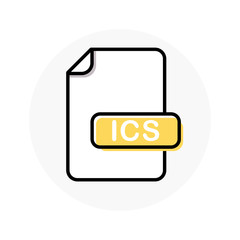 ICS file format, extension color line icon