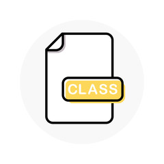 CLASS file format, extension color line icon