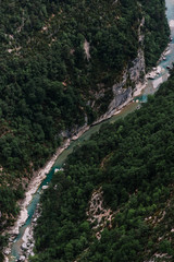 Beautiful Verdon river view from above, Provence, south France