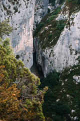 Gorge du Verdon Canyon, view from above on Verdon river, summer, France