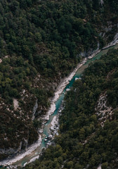 Beautiful Verdon river view from above, Provence, south France