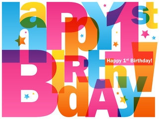 HAPPY 1st BIRTHDAY Card