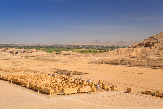 Complex of mortuary temples of Deir el-Bahari near Luxor, Egypt