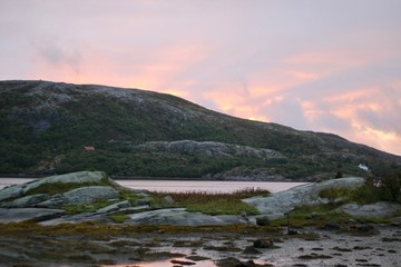 Fototapeta na wymiar Sonnenuntergang Fjord