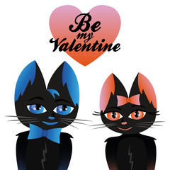 Vector greeting card with Valentine's Day