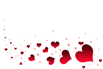 сердца на белом фоне