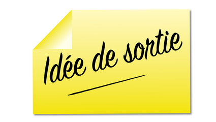idée de sortie mémo autocollant jaune