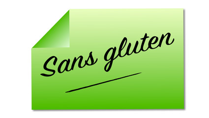 sans gluten mémo autocollant vert