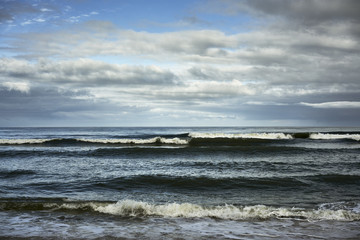Meer Welle Wolken