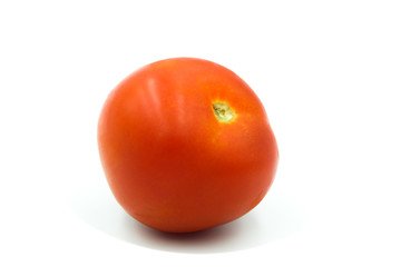 Fresh red tomato isolated on white background