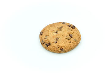 Chocolate chips cookies isolated on white background