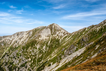 Pachola peak on Rohace mountain group in Western Tatras mountains in Slovakia
