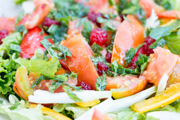 Salad with blackberries