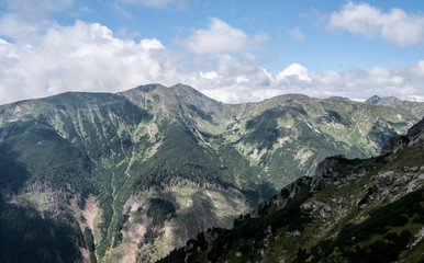 Fototapeta na wymiar Baranec mountain ridge with highest Baranec peak in Western Tatras mountains in Slovakia