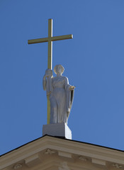 Statue of St. Helen on St. Stanislaus and St Ladislaus cathedral in Vilnius