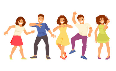 Dancing people vector