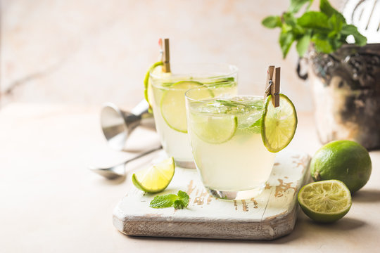 Lemonade or mojito cocktail