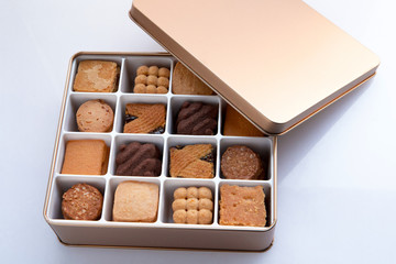 Merry gift box, fine gold biscuits gift box,