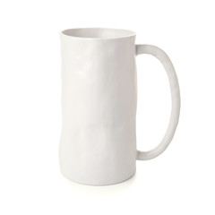Jug with delicate cream isolated