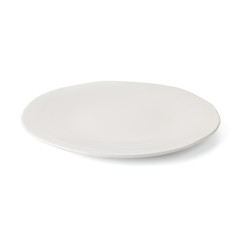 White plate isolate on white