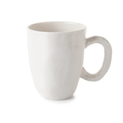 empty cup of coffee or mug on white