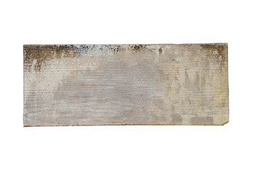 Old Mortarsheet and wood texture for banner isolate on white background