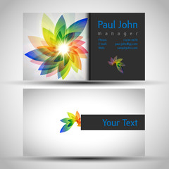 Abstract business-card front and back