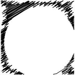 Naklejka premium Grunge Black Ink Border Frame Background