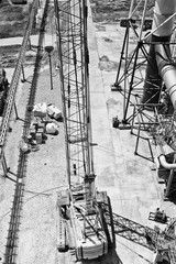 Crawler crane is on site during installation