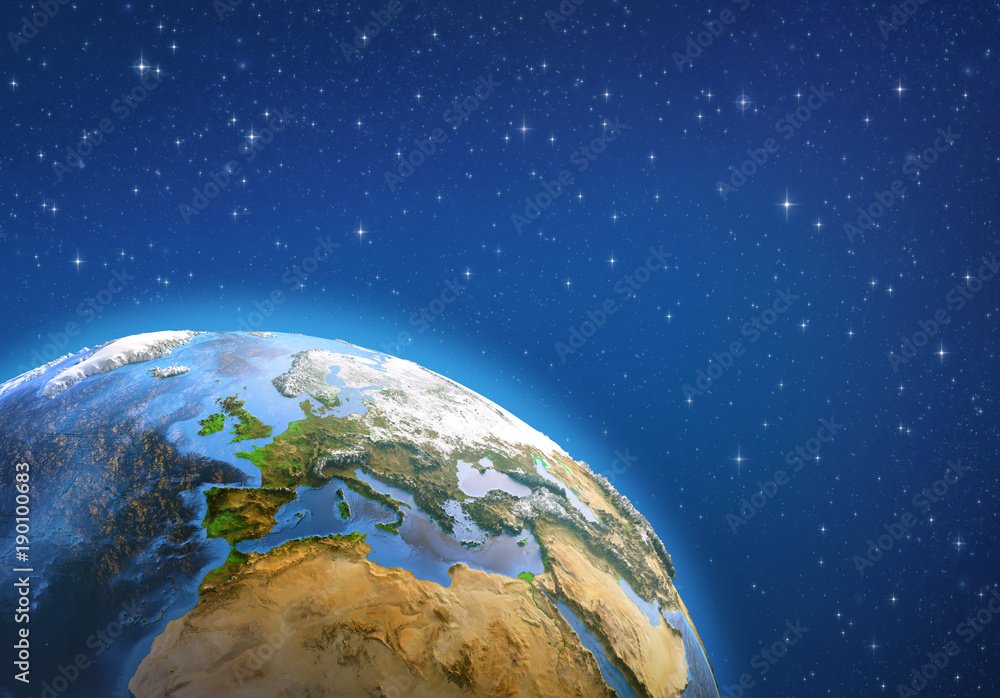 Canvas Prints planet earth. europe from space.