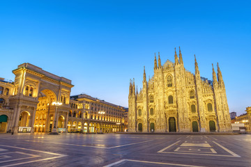 Fototapeta na wymiar Milan Cathedral (Milan Duomo) when sunrise, Milan (Milano), Italy